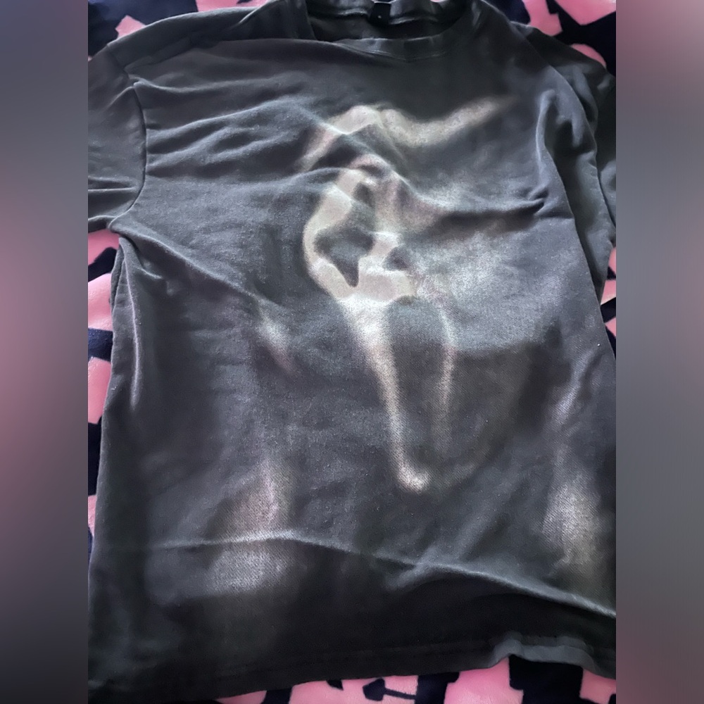 Women’s Tshirt Ghost Face Scream Shirt Black Large